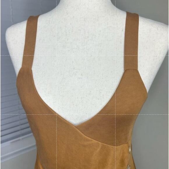 Heartloom Size Medium Fully Lined Midi Summer Dress Chesnut Color Buttons - Picture 2 of 5